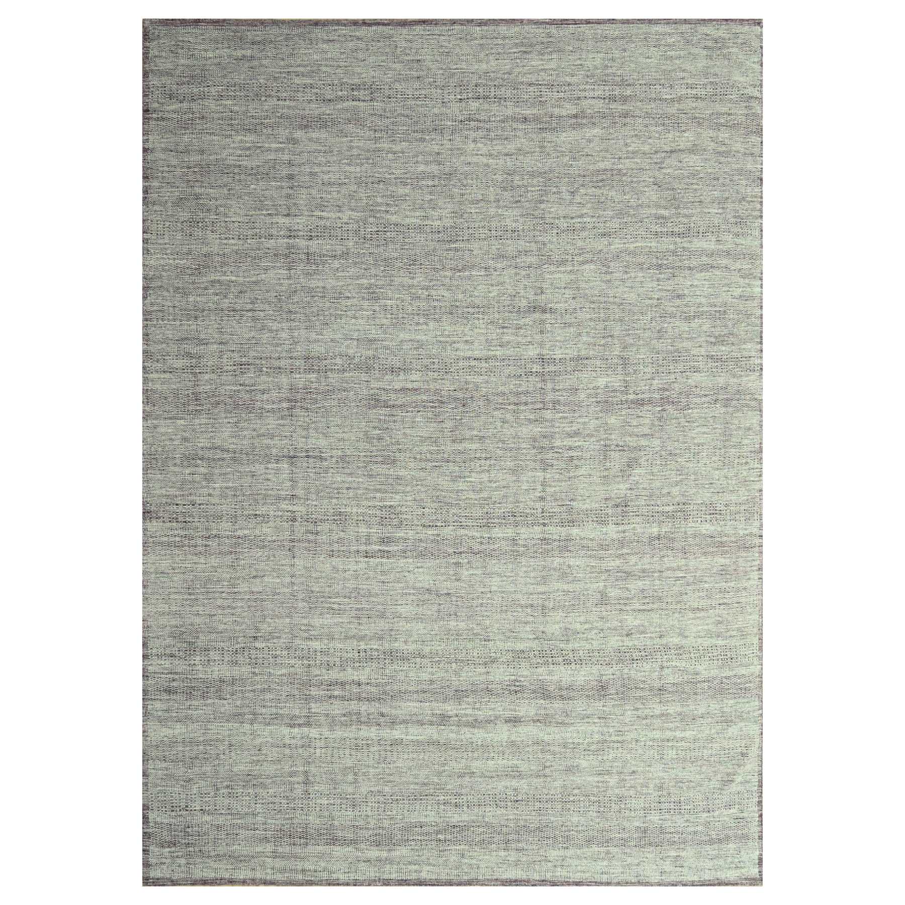 Wine Red with Ivory, 100% Wool, Hand Knotted, Oxidized and Distressed Grass Design with Exposed Warps, Oriental Rug
